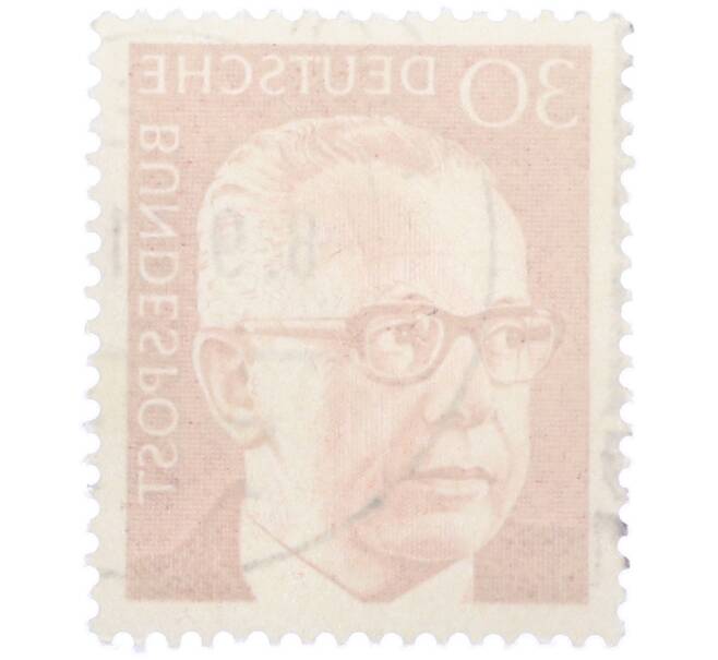 Почтовая марка 30 пфеннигов 1971 года Западная Германия (ФРГ) «Президент Густав Хайнеман» (Артикул: T11-38301) — Фото №2