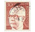 Почтовая марка 30 пфеннигов 1971 года Западная Германия (ФРГ) «Президент Густав Хайнеман» (Артикул: T11-38302) — Фото №1