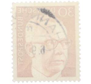 Почтовая марка 30 пфеннигов 1971 года Западная Германия (ФРГ) «Президент Густав Хайнеман» — Фото №2