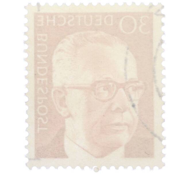 Почтовая марка 30 пфеннигов 1971 года Западная Германия (ФРГ) «Президент Густав Хайнеман» (Артикул: T11-38303) — Фото №2