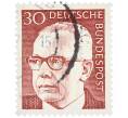 Почтовая марка 30 пфеннигов 1971 года Западная Германия (ФРГ) «Президент Густав Хайнеман» (Артикул: T11-38305) — Фото №1
