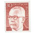 Почтовая марка 30 пфеннигов 1971 года Западная Германия (ФРГ) «Президент Густав Хайнеман» (Артикул: T11-38307) — Фото №1