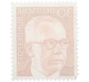 Почтовая марка 30 пфеннигов 1971 года Западная Германия (ФРГ) «Президент Густав Хайнеман» — Фото №2