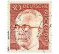 Почтовая марка 30 пфеннигов 1971 года Западная Германия (ФРГ) «Президент Густав Хайнеман» (Артикул: T11-38308) — Фото №1