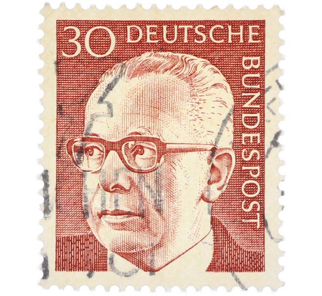 Почтовая марка 30 пфеннигов 1971 года Западная Германия (ФРГ) «Президент Густав Хайнеман» (Артикул: T11-38308) — Фото №1