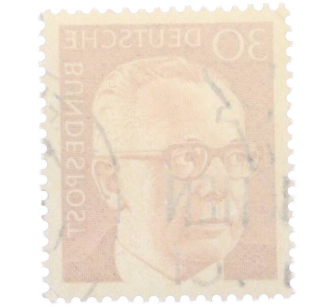 Почтовая марка 30 пфеннигов 1971 года Западная Германия (ФРГ) «Президент Густав Хайнеман» (Артикул: T11-38308) — Фото №2