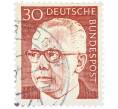 Почтовая марка 30 пфеннигов 1971 года Западная Германия (ФРГ) «Президент Густав Хайнеман» (Артикул: T11-38309) — Фото №1
