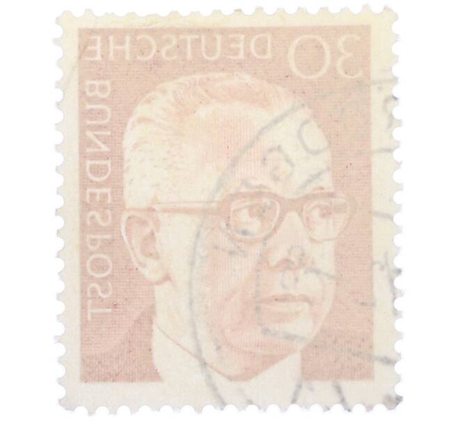 Почтовая марка 30 пфеннигов 1971 года Западная Германия (ФРГ) «Президент Густав Хайнеман» (Артикул: T11-38309) — Фото №2