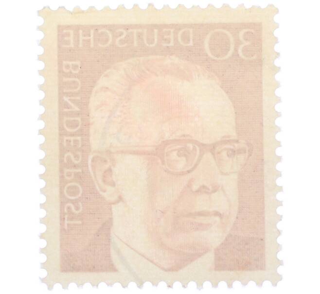 Почтовая марка 30 пфеннигов 1971 года Западная Германия (ФРГ) «Президент Густав Хайнеман» (Артикул: T11-38310) — Фото №2