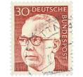 Почтовая марка 30 пфеннигов 1971 года Западная Германия (ФРГ) «Президент Густав Хайнеман» (Артикул: T11-38312) — Фото №1