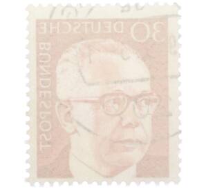 Почтовая марка 30 пфеннигов 1971 года Западная Германия (ФРГ) «Президент Густав Хайнеман» — Фото №2