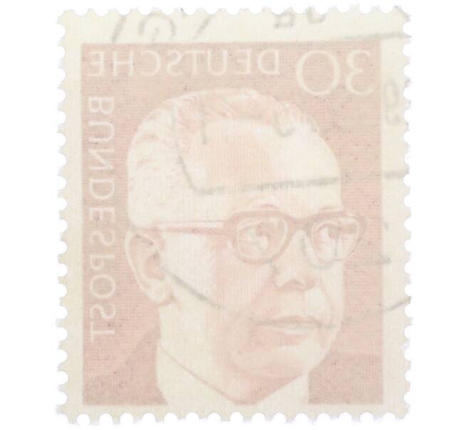 Почтовая марка 30 пфеннигов 1971 года Западная Германия (ФРГ) «Президент Густав Хайнеман» (Артикул: T11-38313) — Фото №2