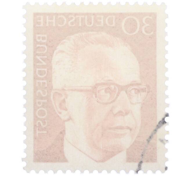 Почтовая марка 30 пфеннигов 1971 года Западная Германия (ФРГ) «Президент Густав Хайнеман» (Артикул: T11-38314) — Фото №2