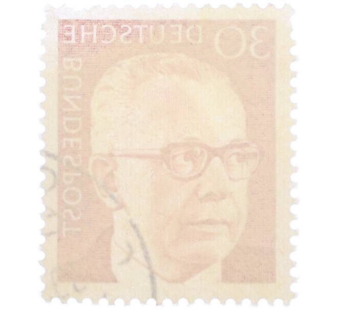 Почтовая марка 30 пфеннигов 1971 года Западная Германия (ФРГ) «Президент Густав Хайнеман» (Артикул: T11-38315) — Фото №2