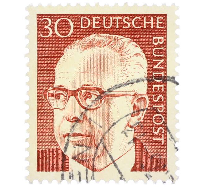 Почтовая марка 30 пфеннигов 1971 года Западная Германия (ФРГ) «Президент Густав Хайнеман» (Артикул: T11-38317) — Фото №1