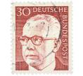 Почтовая марка 30 пфеннигов 1971 года Западная Германия (ФРГ) «Президент Густав Хайнеман» (Артикул: T11-38318) — Фото №1
