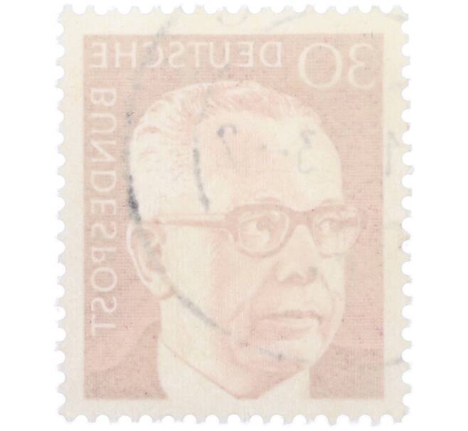 Почтовая марка 30 пфеннигов 1971 года Западная Германия (ФРГ) «Президент Густав Хайнеман» (Артикул: T11-38318) — Фото №2