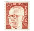 Почтовая марка 30 пфеннигов 1971 года Западная Германия (ФРГ) «Президент Густав Хайнеман» (Артикул: T11-38319) — Фото №1
