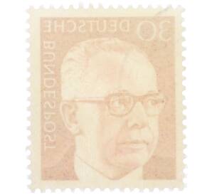 Почтовая марка 30 пфеннигов 1971 года Западная Германия (ФРГ) «Президент Густав Хайнеман» — Фото №2