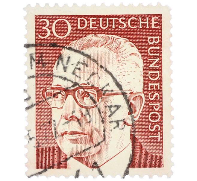Почтовая марка 30 пфеннигов 1971 года Западная Германия (ФРГ) «Президент Густав Хайнеман» (Артикул: T11-38320) — Фото №1