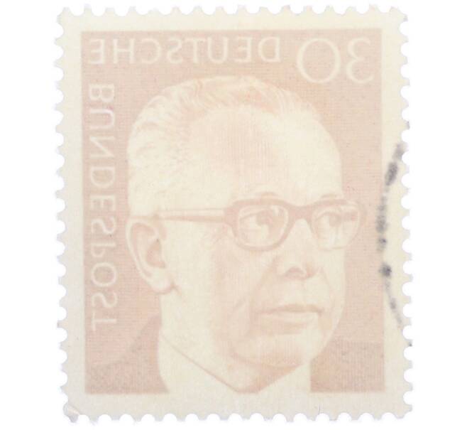 Почтовая марка 30 пфеннигов 1971 года Западная Германия (ФРГ) «Президент Густав Хайнеман» (Артикул: T11-38321) — Фото №2