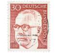 Почтовая марка 30 пфеннигов 1971 года Западная Германия (ФРГ) «Президент Густав Хайнеман» (Артикул: T11-38323) — Фото №1