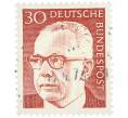 Почтовая марка 30 пфеннигов 1971 года Западная Германия (ФРГ) «Президент Густав Хайнеман» (Артикул: T11-38324) — Фото №1