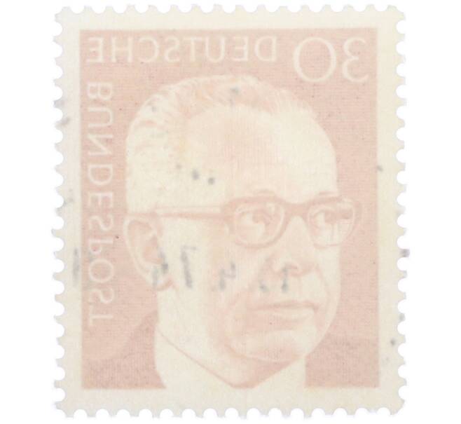 Почтовая марка 30 пфеннигов 1971 года Западная Германия (ФРГ) «Президент Густав Хайнеман» (Артикул: T11-38324) — Фото №2