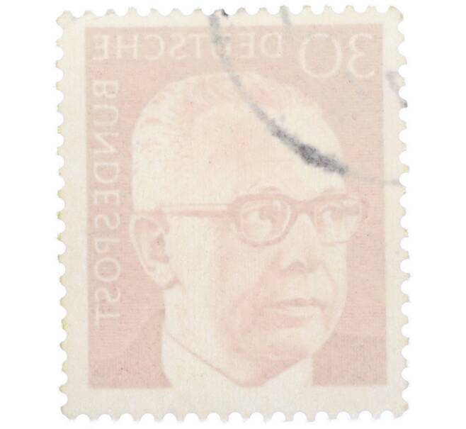 Почтовая марка 30 пфеннигов 1971 года Западная Германия (ФРГ) «Президент Густав Хайнеман» (Артикул: T11-38325) — Фото №2