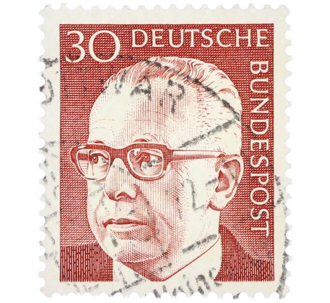 Почтовая марка 30 пфеннигов 1971 года Западная Германия (ФРГ) «Президент Густав Хайнеман» (Артикул: T11-38326) — Фото №1