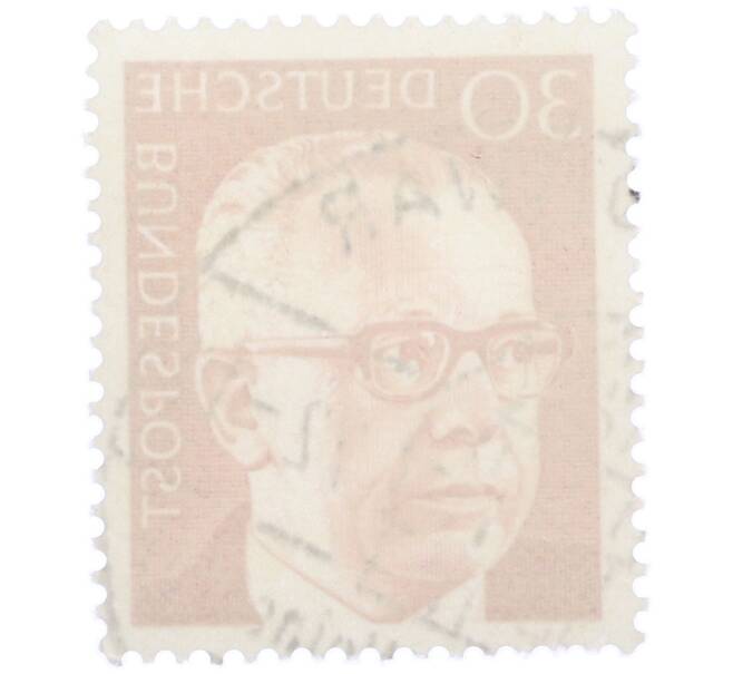 Почтовая марка 30 пфеннигов 1971 года Западная Германия (ФРГ) «Президент Густав Хайнеман» (Артикул: T11-38326) — Фото №2