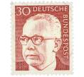 Почтовая марка 30 пфеннигов 1971 года Западная Германия (ФРГ) «Президент Густав Хайнеман» (Артикул: T11-38328) — Фото №1
