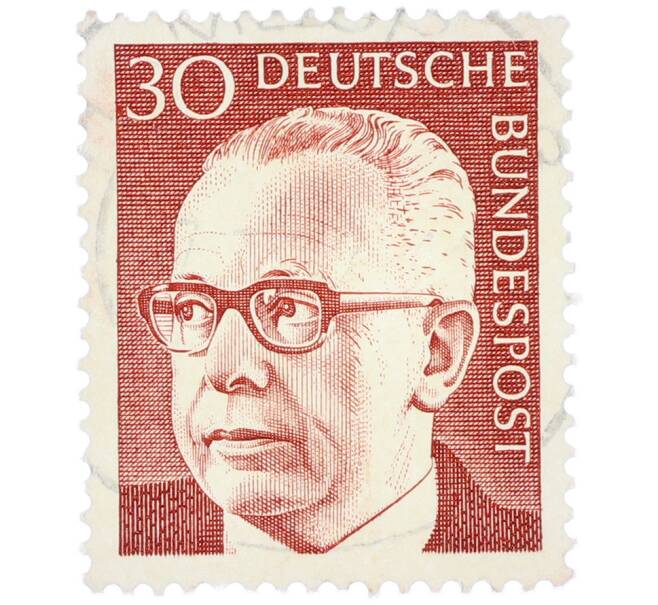 Почтовая марка 30 пфеннигов 1971 года Западная Германия (ФРГ) «Президент Густав Хайнеман» (Артикул: T11-38328) — Фото №1