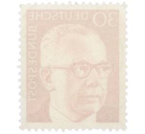 Почтовая марка 30 пфеннигов 1971 года Западная Германия (ФРГ) «Президент Густав Хайнеман» — Фото №2