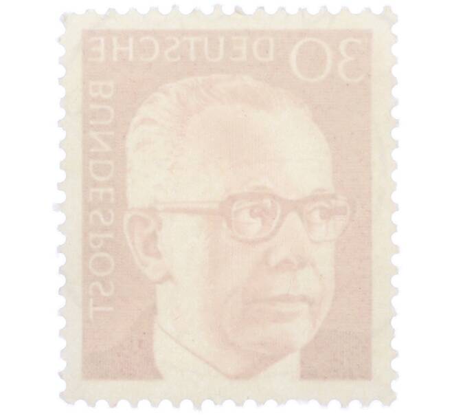 Почтовая марка 30 пфеннигов 1971 года Западная Германия (ФРГ) «Президент Густав Хайнеман» (Артикул: T11-38328) — Фото №2