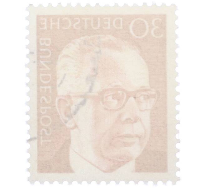 Почтовая марка 30 пфеннигов 1971 года Западная Германия (ФРГ) «Президент Густав Хайнеман» (Артикул: T11-38329) — Фото №2