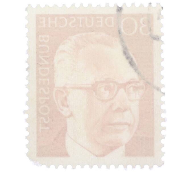 Почтовая марка 30 пфеннигов 1971 года Западная Германия (ФРГ) «Президент Густав Хайнеман» (Артикул: T11-38332) — Фото №2