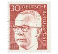 Почтовая марка 30 пфеннигов 1971 года Западная Германия (ФРГ) «Президент Густав Хайнеман» (Артикул: T11-38333) — Фото №1