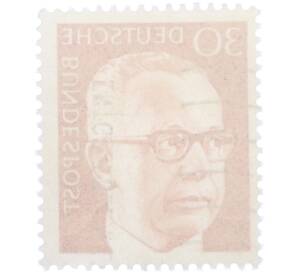 Почтовая марка 30 пфеннигов 1971 года Западная Германия (ФРГ) «Президент Густав Хайнеман» — Фото №2