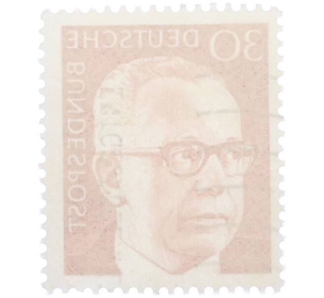 Почтовая марка 30 пфеннигов 1971 года Западная Германия (ФРГ) «Президент Густав Хайнеман» (Артикул: T11-38333) — Фото №2