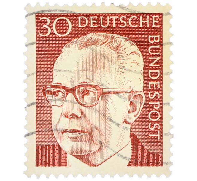 Почтовая марка 30 пфеннигов 1971 года Западная Германия (ФРГ) «Президент Густав Хайнеман» (Артикул: T11-38334) — Фото №1