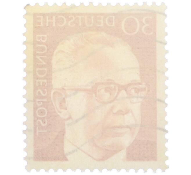 Почтовая марка 30 пфеннигов 1971 года Западная Германия (ФРГ) «Президент Густав Хайнеман» (Артикул: T11-38334) — Фото №2