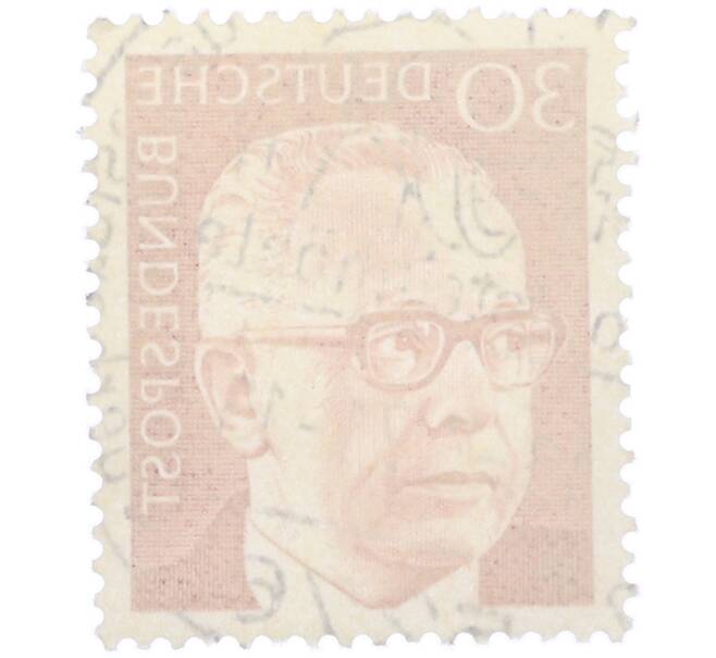 Почтовая марка 30 пфеннигов 1971 года Западная Германия (ФРГ) «Президент Густав Хайнеман» (Артикул: T11-38335) — Фото №2