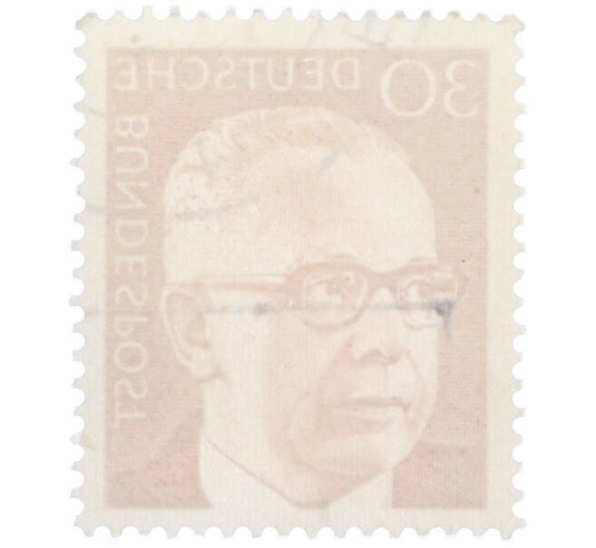 Почтовая марка 30 пфеннигов 1971 года Западная Германия (ФРГ) «Президент Густав Хайнеман» (Артикул: T11-38336) — Фото №2