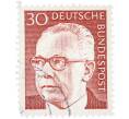 Почтовая марка 30 пфеннигов 1971 года Западная Германия (ФРГ) «Президент Густав Хайнеман» (Артикул: T11-38337) — Фото №1