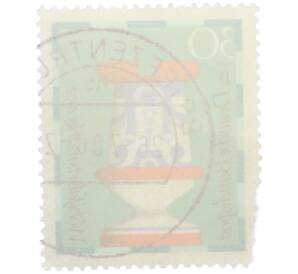 Почтовая марка 30+15 пфеннигов 1972 года Западная Германия (ФРГ) «Фаянсовые шахматные фигуры XIX века» — Фото №2