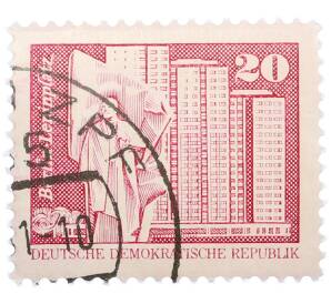 Почтовая марка 20 пфеннигов 1973 года Восточная Германия (ГДР) «Площадь Ленина в Берлине» — Фото №1