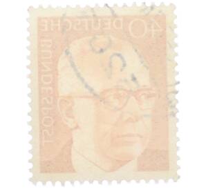 Почтовая марка 40 пфеннигов 1971 года Западная Германия (ФРГ) «Президент Густав Хайнеман» — Фото №2