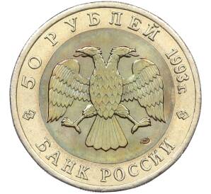 50 рублей 1993 года ЛМД «Красная книга — Черноморская афалина» — Фото №2