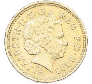 1 фунт 2002 года Великобритания — Фото №1